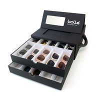 Vente en gros de valises de rangement pour lunettes de soleil et lunettes de vue portables à 20 emplacements, valises pour lunettes