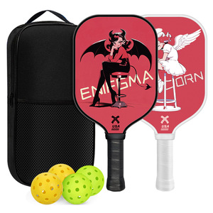 Pickleball Racquet Carbon Fiber Kit With <b>Nylon</b> Carry Bag And Anti <b>Slip</b> Handle For Kids And Adults Pickleball Equipment Set - Product Image 1