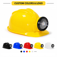Casque de mineur personnalisé avec logo et lumière, en plastique coloré, accessoire de déguisement pour enfants pour Halloween et fêtes costumées
