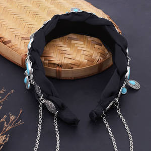 ที่คาด<span class=keywords><strong>ผม</strong></span>แบบโบฮีเมียนสไตล์เรโทรแบบชาวโบฮีเมียนจี้เทอร์ควอยซ์เทียมสำหรับงานเต้นรำสุดหรูเครื่องประดับ<span class=keywords><strong>ผม</strong></span> - Product Image 5