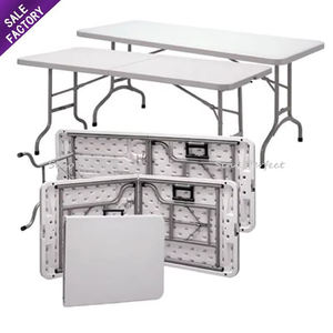 Mesa Plegable Portátil de Plástico Blanco para Banquetes y Bodas al Aire Libre, Mesa de Comedor para Bodas - Product Image 2