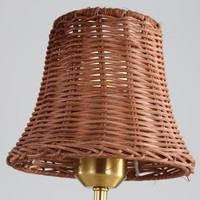 Lampe de table en bambou et rotin moderne à succès, faite à la main, rétro, décorative, pour salon, hôtels, fonction de gradation par batterie