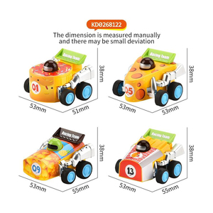 Großhandel Cartoon Foodie's Delight Rückzieh-Rennwagen im PVC-Fensterkarton Spielzeugauto für Kinder Jungen - Product Image 2