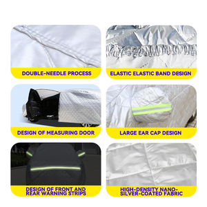 Oxford Cloth Universal <strong>Car</strong> <strong>Cover</strong> Sun And Heat Insulation With Season Protection Thickened Hail Resistance Coating - Product Image 5