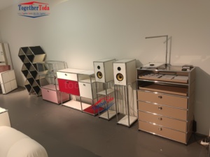 Modern Durable Light Luxury Eco-Friendly <b>Adjustable</b> Customised Color Professional Stainless Steel Modular Dresser Cabinet <b>Table</b> - Product Image 2