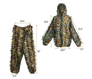 Tuta Mimetica Ghillie Traspirante 100% Poliestere Unisex per Caccia e Attività all'Aperto - Product Image 2