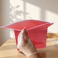 Sac de rangement de voyage réutilisable en polyéthylène givré avec fermeture à glissière, anti-odeur et anti-humidité pour vêtements, chaussures et sous-vêtements