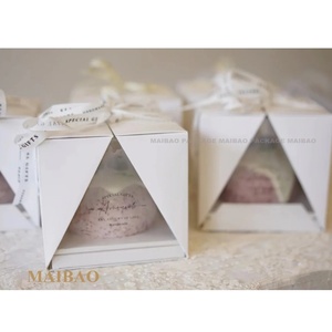 Venta al por mayor de fábrica, caja de flores portátil con ventana abierta, pastel de flores, caja de regalo plegable cuadrada transparente, caja de embalaje Floral - Product Image 1