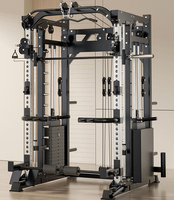 FRS Machine Smith multifonctionnelle, rack à squats, salle de sport à domicile tout-en-un, entraîneur fonctionnel, cage de musculation, entraînement de force