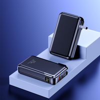 Cargador Portátil de Carga Rápida PD de 22.5W y 20000mAh, 2 en 1 con Cargador de Pared AC, Pantalla LED y Salida Dual USB-C para iPhone 16 15 14 13