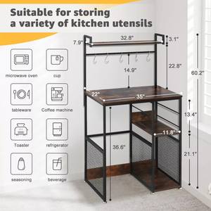 Support de rangement pour réfrigérateur de bar de cuisine à domicile Étagères d'organisation sur pied Étagère pour boulanger Support pour <span class=keywords><strong>four</strong></span> à <span class=keywords><strong>micro</strong></span>-ondes <span class=keywords><strong>Mini</strong></span> étagère pour réfrigérateur - Product Image 5