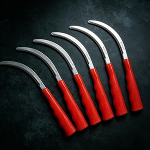 Nahe Agricultural Sickle Stainless Steel Serrated Red Handle Harvesting Tool For Rice Leek Farming - Product Image 4