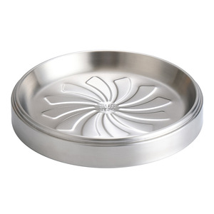 304 Stainless Steel Preparation Tray Round Gold-Colored Thick Non-Slip Multi-Function Serving Tray For Hotel Meals - Product Image 3