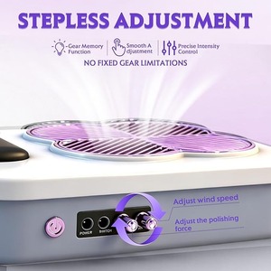 Collecteur de poussière d'ongles 3-en-1 avec lampe de perçage professionnelle, kit de ponceuse électrique pour ongles 40000 tr/min avec contrôle de vitesse progressif - Product Image 4