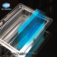 OEM ODM Custom Optical Parameters Size Square Blue Glass Optical Filters for Industrial Optical Equipment