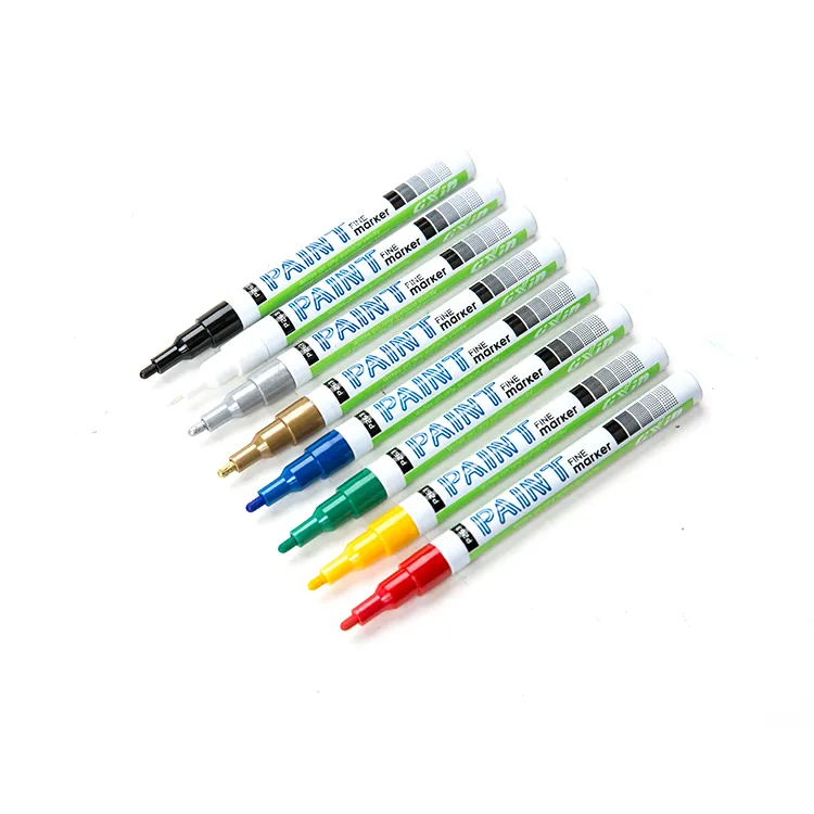 GXIN valvola di struttura fine tip bianco permanente a base di olio di vernice marker penne set