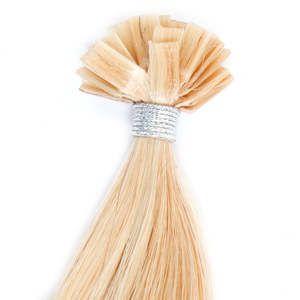 Extensions de cheveux pré-collées en kératine plate Sens Flat Keratin European, couleur 22-9 blond extra clair à blond clair, 25 mèches, 100% cheveux Remy - Product Image 1