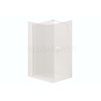 Panneau de douche sur mesure sans cadre avec verre de sécurité teinté