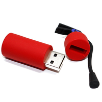 Flashdisk USB PVC Grosir Baru Logo Kustom Bentuk Pena Kartun Pemadam Kebakaran USB 3.0/2.0 Warna Kustom Bersertifikasi CE Garansi 1 Tahun