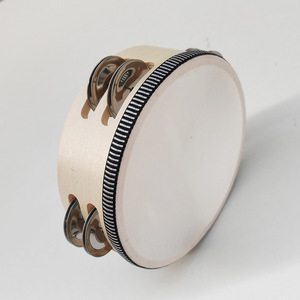 Tambourins à clochettes en bois à double rangée et double couche, 4-10 pouces, tambours à main, percussion Orff pour mariages et églises - Product Image 3