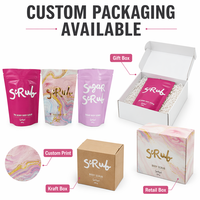 Sachet Doypack personnalisé imprimé directement d'usine avec soufflet latéral et encoche de déchirement, résistant à l'humidité, pour sel de bain et spa