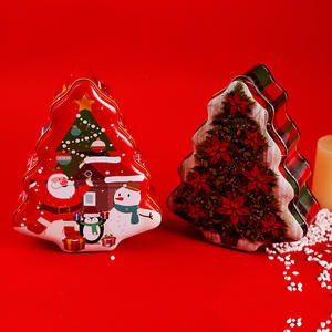 Cajas de lata de galletas decorativas de Navidad con impresión CMYK de alta calidad, caja de lata de Metal con forma de Papá Noel 3D, caramelos, caja de hojalata de goma de mascar de Chocolate - Product Image 4