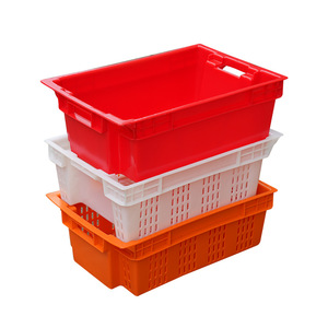 <b>Stackable</b> Plastic <b>Crates</b> 600x400x200mm Solid Box Turnover Box For Fruit And Vegetable Storage - Product Image 4