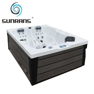 Sunrans Luxueux Spa de massage de petite taille Baignoire à remous Intex Garden Hot Tub Outdoor pour 3 personnes