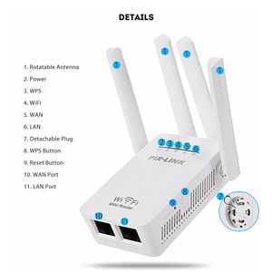 Amplificatore di Segnale con 4 Antenne, Ripetitore WiFi 300M per una Copertura di Rete Domestica Migliorata - Product Image 2