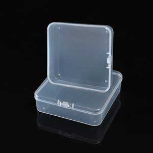 Caja de Almacenamiento Cuadrada Transparente de Plástico, 9X9X2.5Cm, Material PP con Tapa, para Piezas Pequeñas y Componentes de Ferretería, Ecológica - Product Image 3