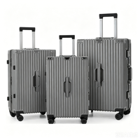Offre Spéciale : Ensemble de 3 Valises Rigides en Aluminium Personnalisables – Sacs de Voyage à Roulettes Incassables, Légers et Imperméables