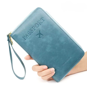 Porte-passeport en cuir PU de gros IStapromo Gifts, étiquette à bagages, housse personnalisée, porte-passeport de voyage, blocage RFID - Product Image 1