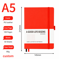 Carnet de notes personnalisé pour achats en gros d'entreprise, couleur unie, avec sangle, format A5, pour voyages d'affaires, fabrication en usine