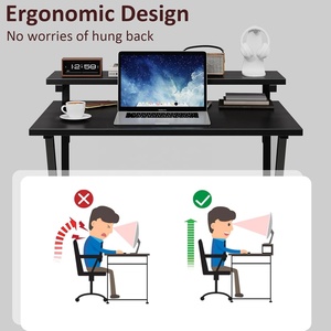 27.5 Inch Small <strong>Desk</strong> for Computer Small Spaces Adjustable Monitor Stand <strong>Compact</strong> Storage Tiny <strong>Desk</strong> Study/Bedroom/Home - Product Image 4