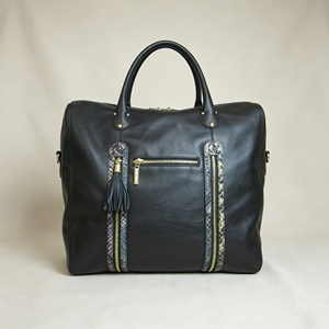 Women <b>Large</b> Capacity Top Handle Handbag Print Trim Tassel Zipper Detachable Strap Office <b>Work</b> Shoulder <b>Bag</b> - Product Image 4