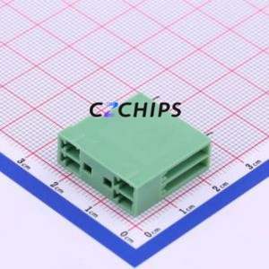 KF2EDGVH-3.5-2*2P Plug-in Terminal Block Through hole,P=3.5mm Connector Board-to-Board / Socket - Closed 2x2P 3.5mm Green - Product Image 2