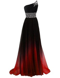 Robe de soirée élégante en mousseline dégradée S3460R, design royal ajusté et tendance, dentelle, taille personnalisée, mariages à la chapelle - Product Image 4