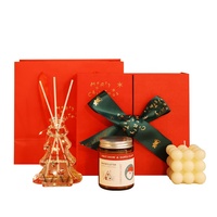 Lilin Aromaterapi Lavender Vanilla Mawar Berkualitas Tinggi Tahan Lama Grosir, Lilin Kedelai dalam Stoples, Set Hadiah Natal