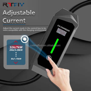 RTFLY seviye 2 16A 3.5KW taşınabilir elektrikli araç şarjı tipi 1 elektrikli araç şarj istasyonu ayarlanabilir akım abd priz yeni - Product Image 5