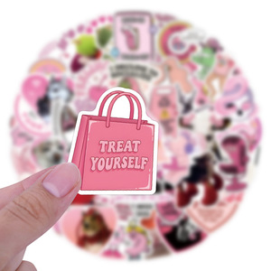 50 Pegatinas Decorativas Divertidas y Elegantes con Diseño de Memes para Niñas, para Decorar Libros y Botellas, Lindas Pegatinas para Regalos de Fiesta - Product Image 4