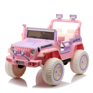 Voiture électrique tout-terrain pour enfants à double <span class=keywords><strong>porte</strong></span> ouvrante, voiture à batterie 12V rose pour filles, jouet pour enfants à conduire - Product Image 1