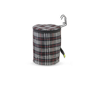 Panier de vélo en tissu HJ00265845 23x30x40cm pliable à fixer sur le cadre, toile bleue à carreaux, accessoire de vélo - Product Image 3