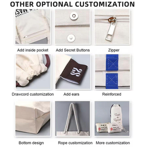 2025 tùy chỉnh Thư Bán buôn số lượng lớn Túi Vải phụ nữ vai bông cá nhân Canvas Tote Bag với tùy chỉnh in logo - Product Image 5