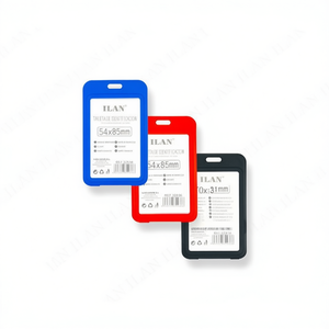 Porta Badge ILAN 54x85mm, Confezione da 2, Custodia in Plastica per Carta d'Identità - Product Image 1