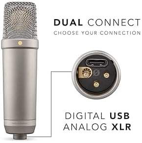 Micrófono de Condensador Rode NT1 de 5.ª Generación (Plateado) con Soporte de Micrófono de Escritorio Rode DS1, Hecho en China, Sin Cable de Datos - Product Image 2