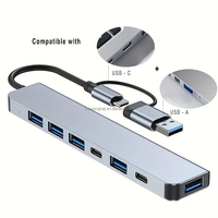 Hub 8 ports USB C Station d'accueil USB 3.0 & 2.0 Multiport Hub SD TF Lecteur de carte pour Lenovo Macbook Pro Multi Splitter Adaptateur