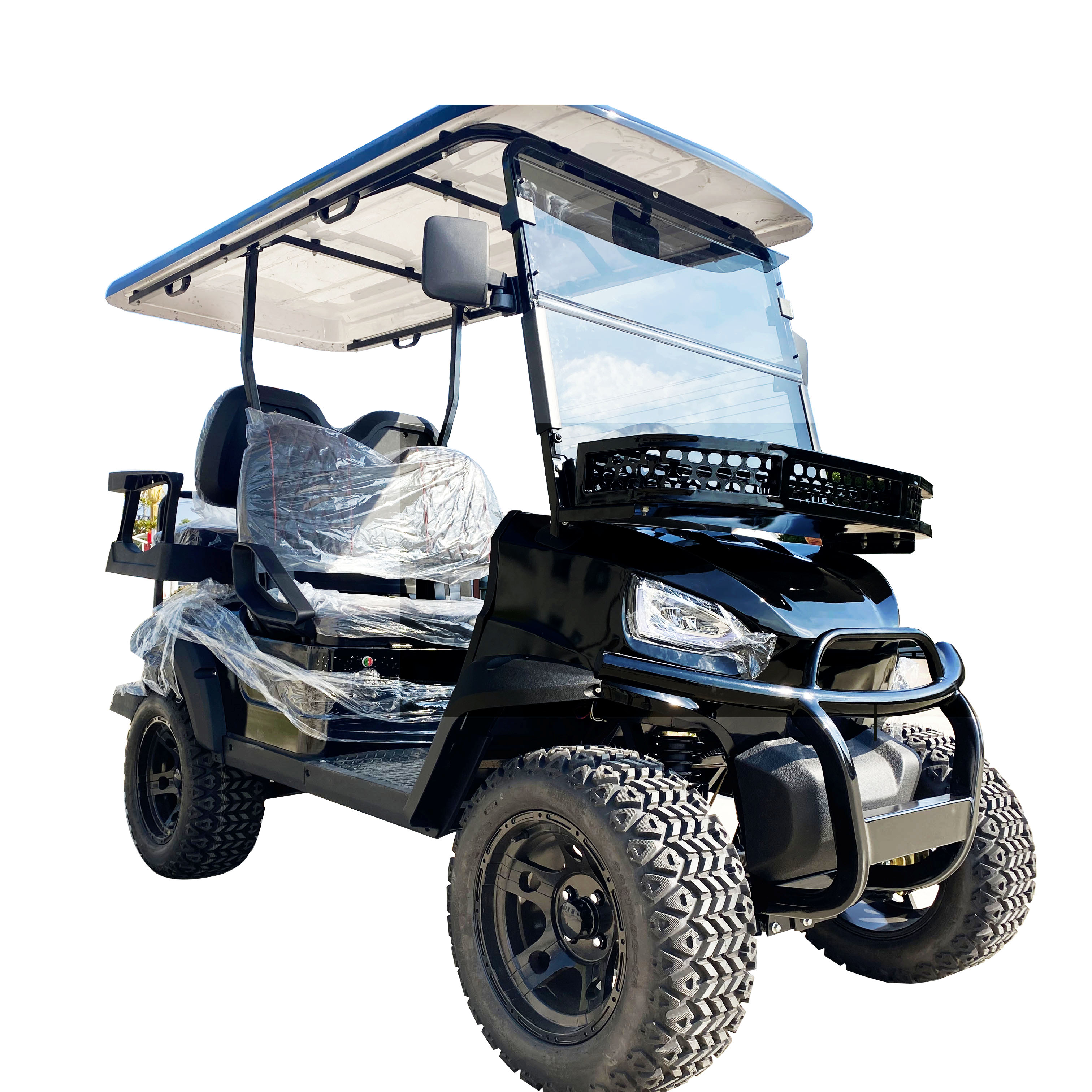 Китайский классический 4-местный Электрический гольф-мобиль 72v7kw переменного тока системы складной гольф-кары