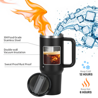 Gobelet isotherme de 40 oz avec poignée, en acier inoxydable, pour sublimation, idéal pour les voyages et le camping
