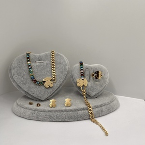 Sming Fashion 4pcs Schmuck Set Bären förmiger Anhänger 18 Karat vergoldet nicht trüben 316L Edelstahl Berühmter Designers chmuck