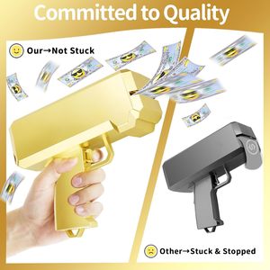 KK Nouveau pistolet de pulvérisation d'argent en brique d'or, jeu de tir de pistolet d'argent de machine de pulvérisation pour la fête, canon de pluie volant Super jouet de tir de pistolet d'argent - Product Image 4